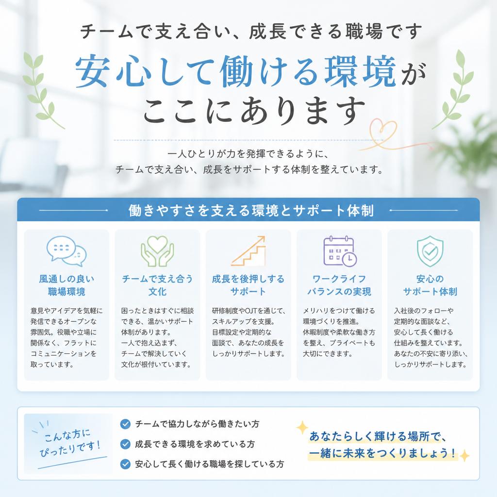 支える仲間とのチームワーク