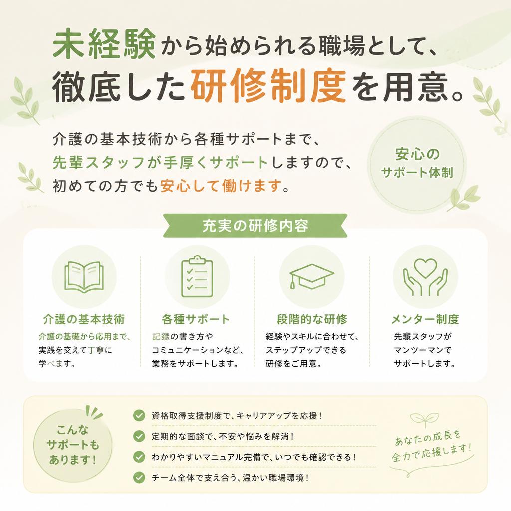 介護職未経験者も安心